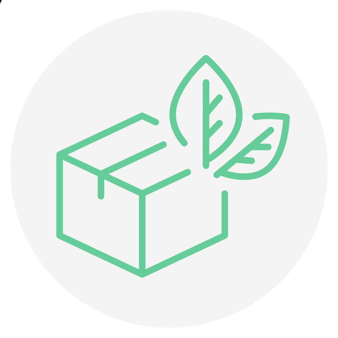 Icon Nachhaltige Lieferung in hellgrün