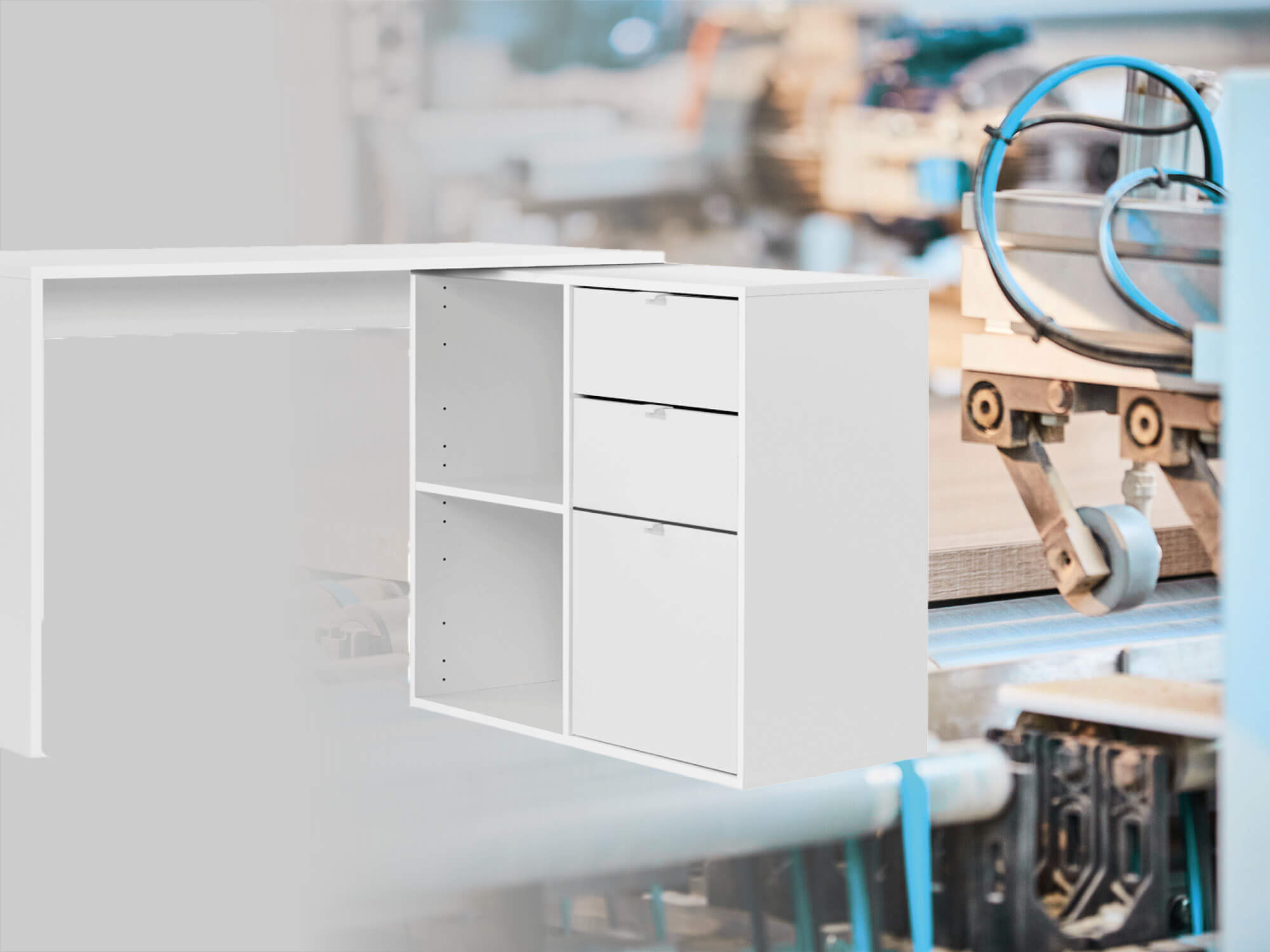 Eckschreibtisch Weiß Made in Germany