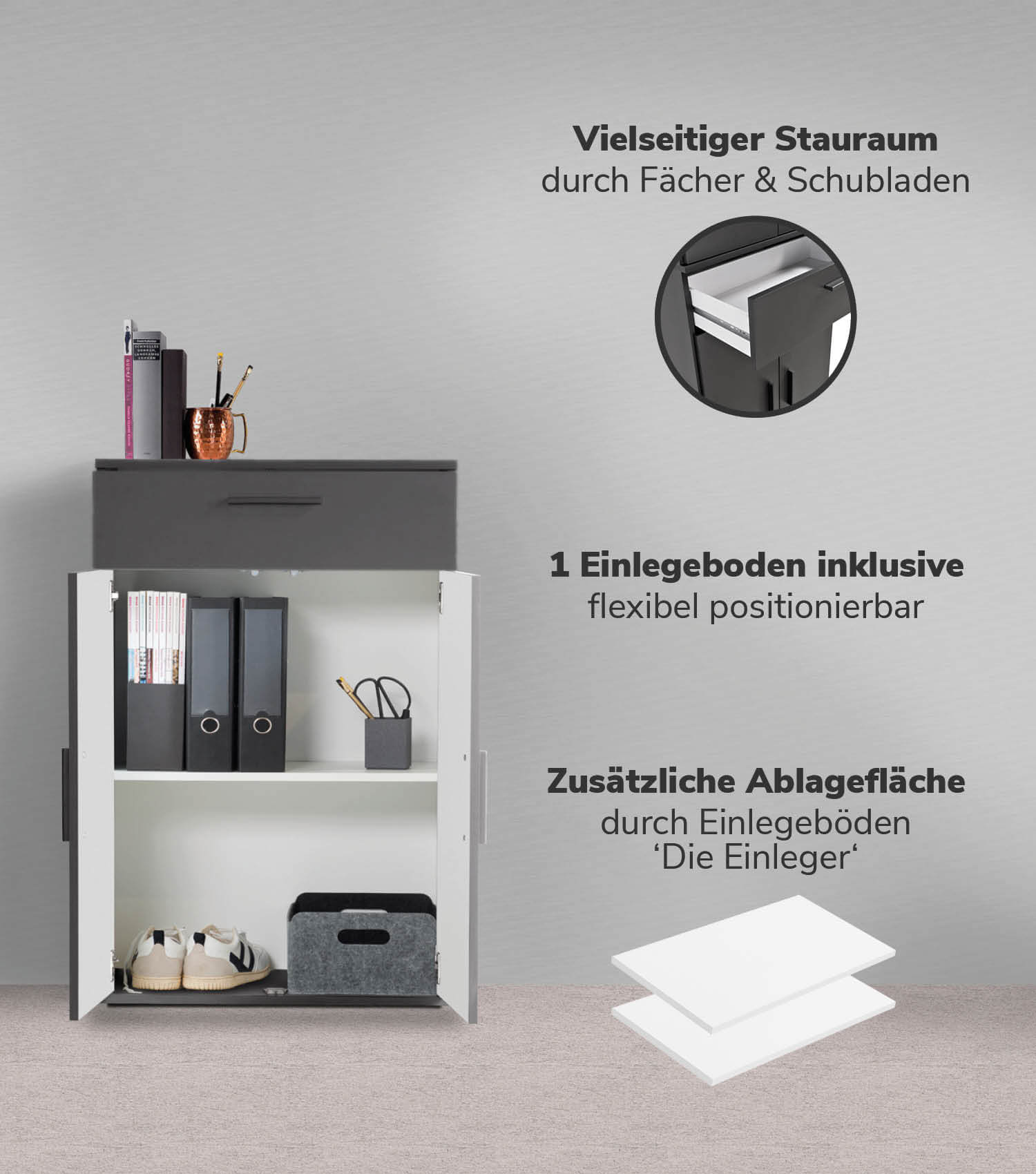 Mehrzweckschrank Set Schrankwand Büroschränke Mehrzweckschränke Kommode