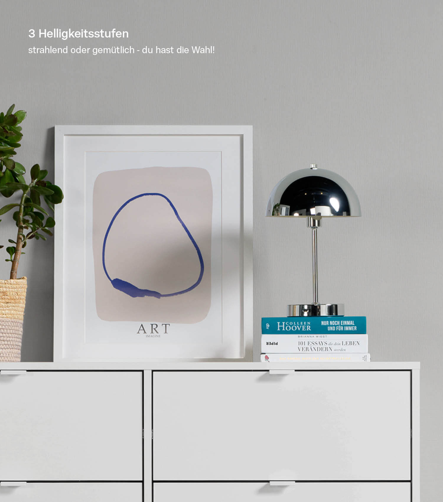 Tischlampe kabellos Akku Tischleuchte dimmbar aufladbar Nachttischlampe