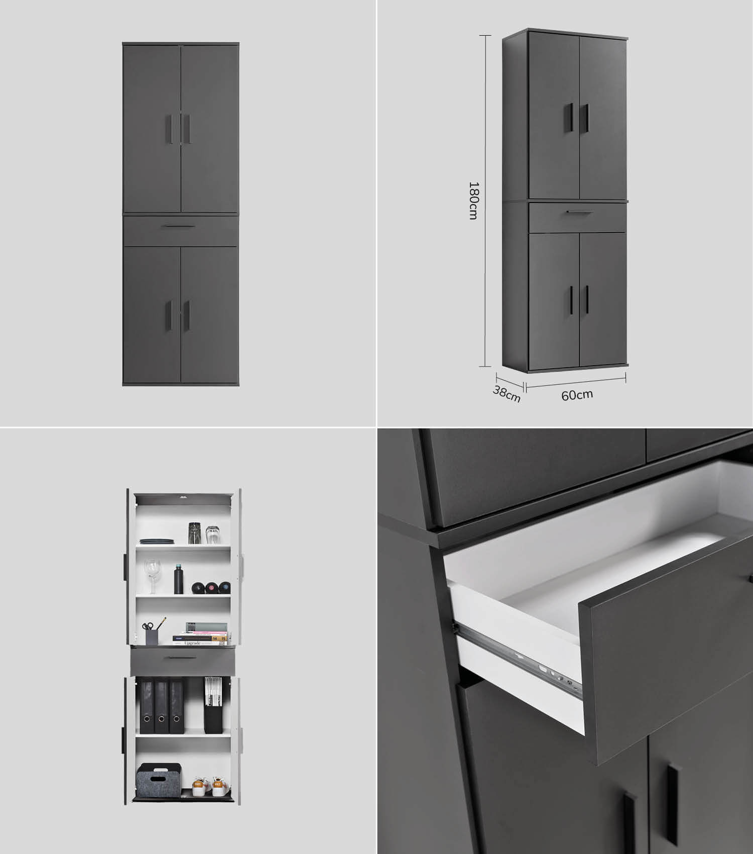 Mehrzweckschrank Set Schrankwand Büroschränke Mehrzweckschränke Kommode