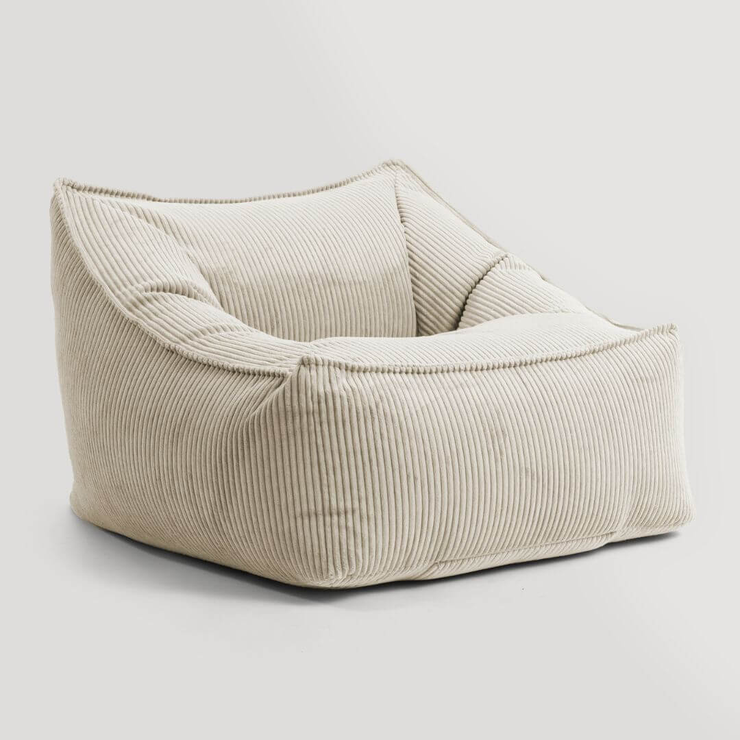 Sitzsack Bean Bag 'Der Lümmel' aus Cord in beige 