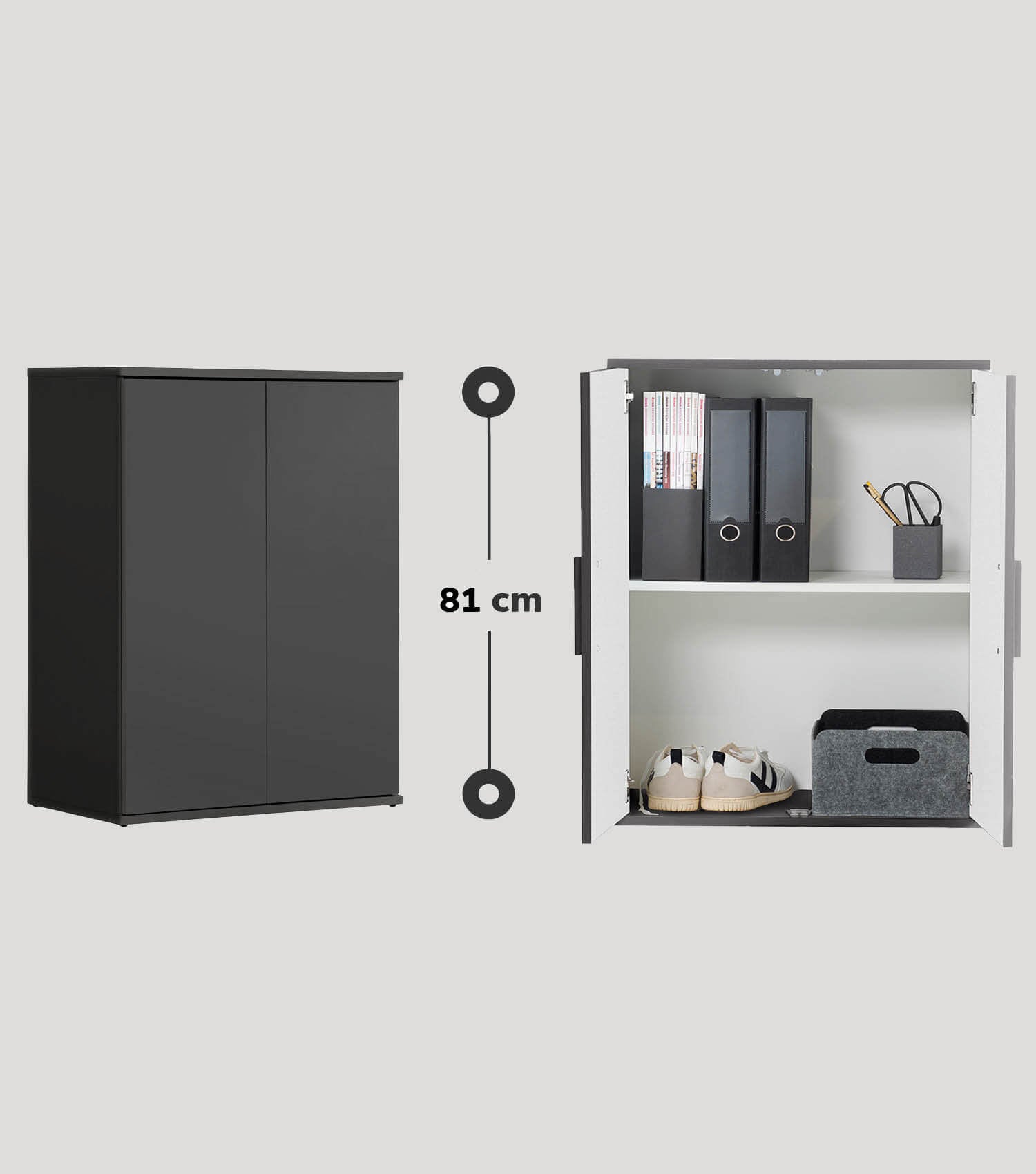 mokebo® 'Der Kurze' Mehrzweckschrank Aktenschrank Made in DE #sku_MS1.1ant-solo
