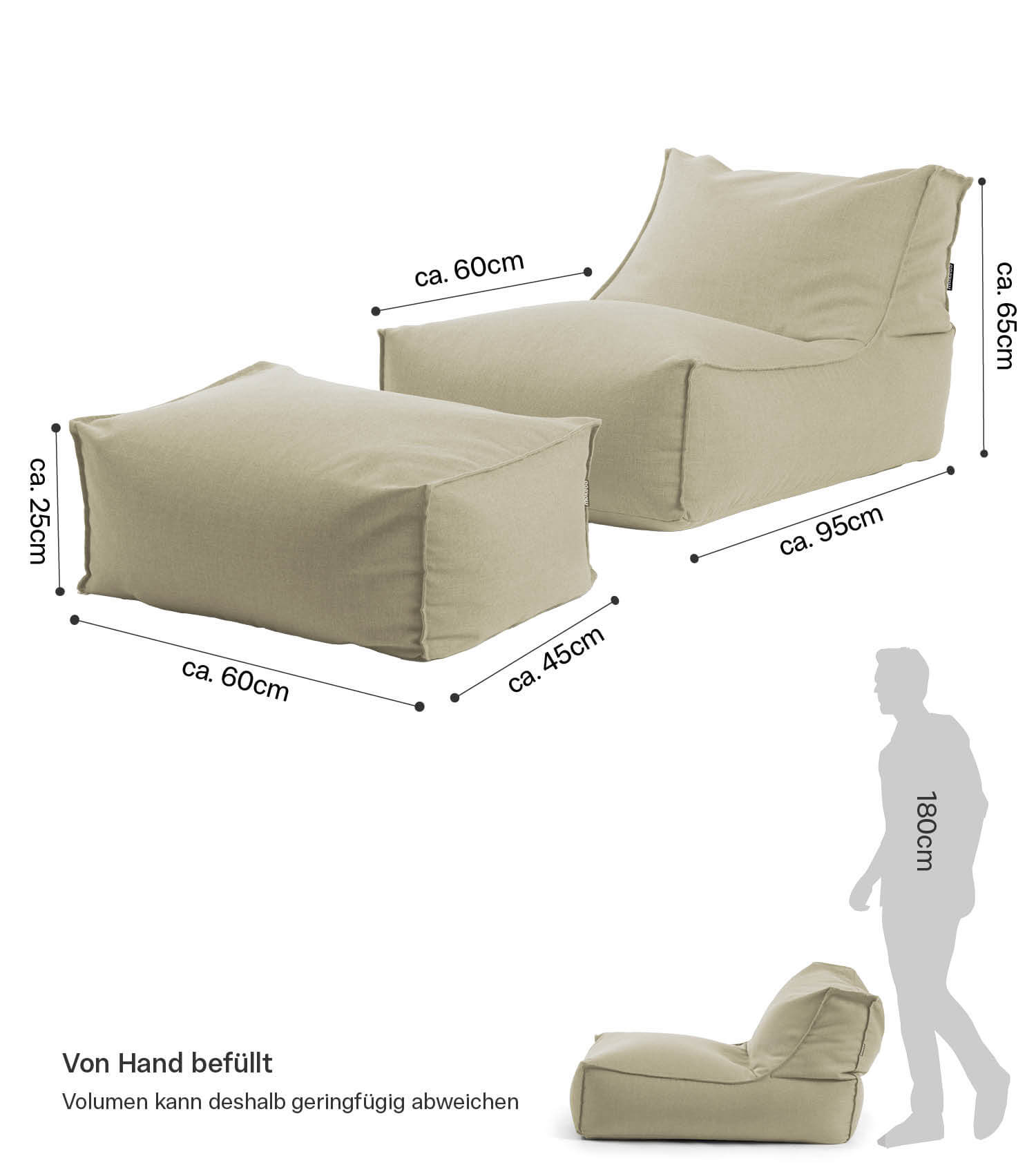 Sitzsack Bodenkissen Relaxliege Bean Bag Liege Sitzbag Sitzkissen