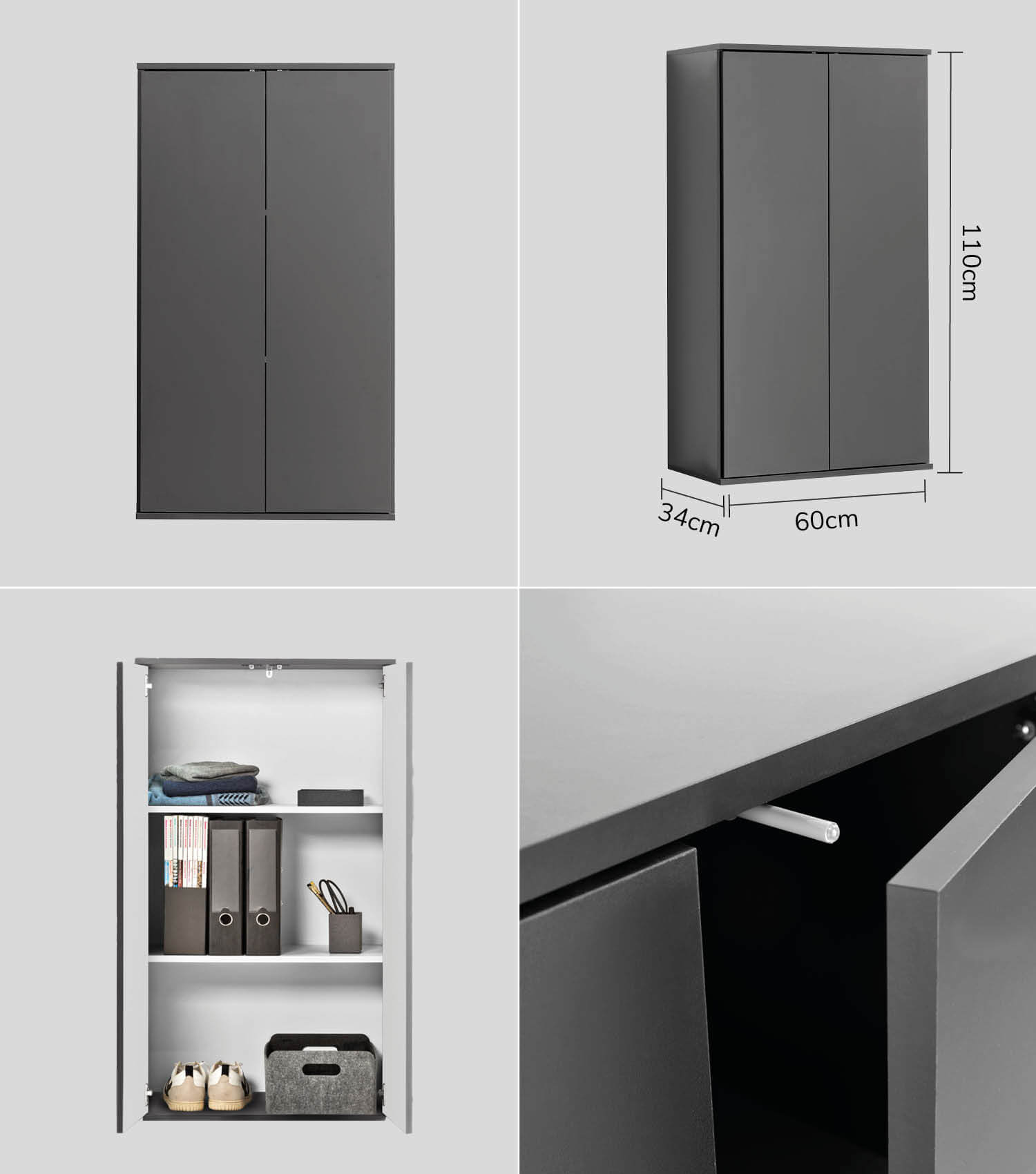 Mehrzweckschrank Set Schrankwand Büroschränke Mehrzweckschränke Kommode