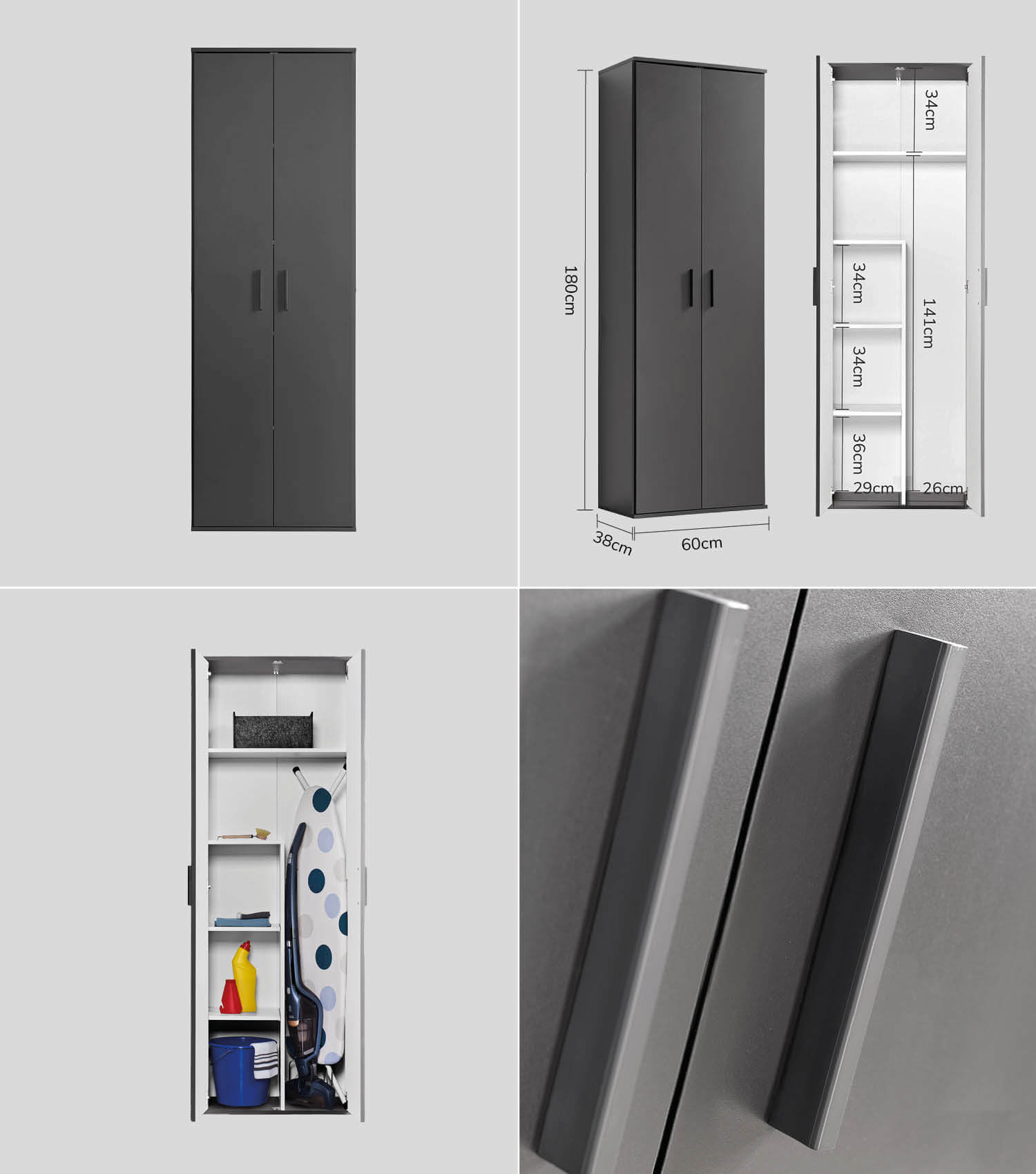 Mehrzweckschrank Set Schrankwand Büroschränke Mehrzweckschränke Kommode