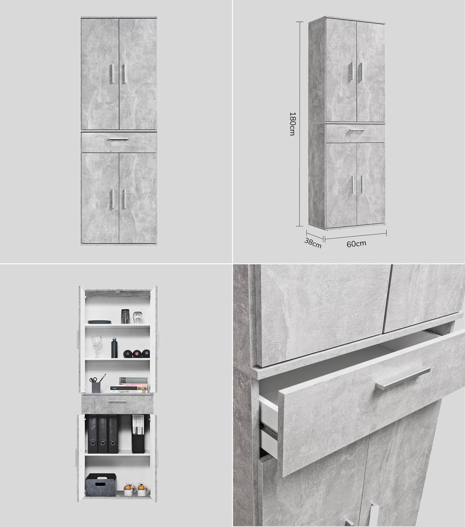 Mehrzweckschrank Set Schrankwand Büroschränke Mehrzweckschränke Kommode